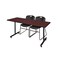 Kobe Rectangle Training Table, 66" W, 29" H, Laminate Top, Mahogany MKTRCT6624MH44BK - alternate 1